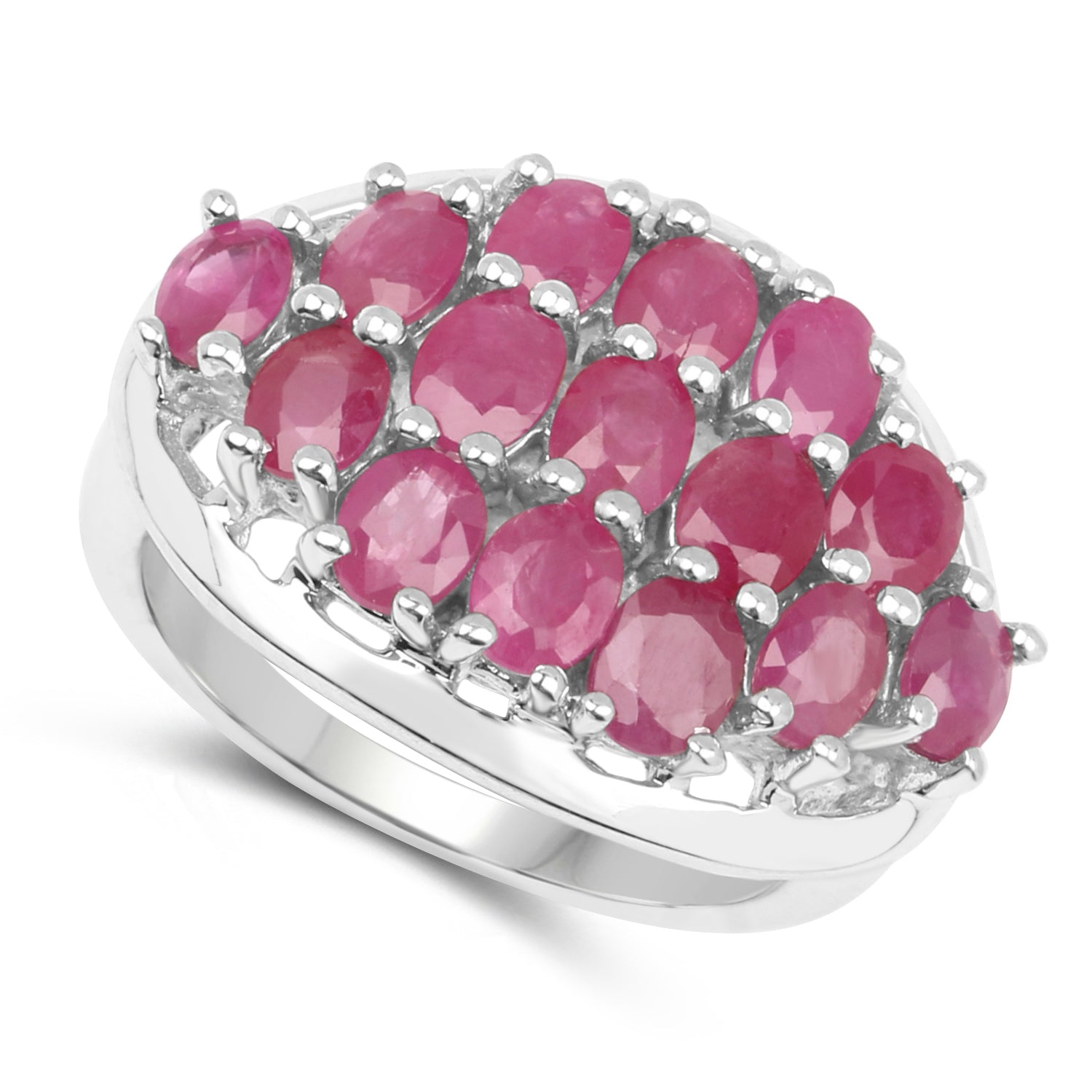 3.00 Carat Genuine Ruby .925 Sterling Silver Ring Bids.com