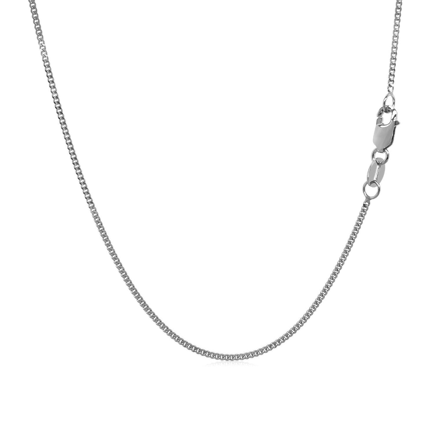 10k White Gold Gourmette Chain 1.0mm Bids.com