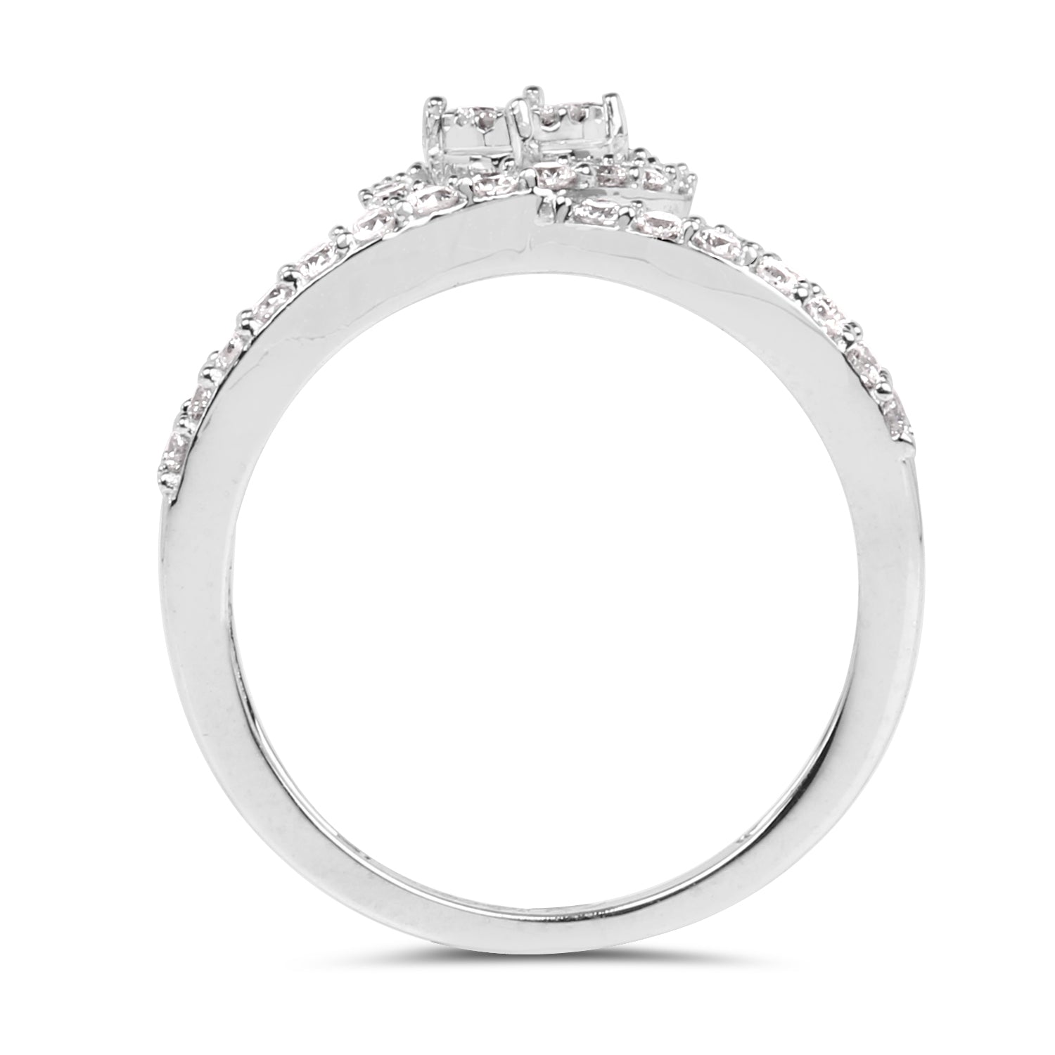 0.54 Carat Genuine White Diamond 14K White Gold Ring (G-H Color, SI1-SI2 Clarity) Bids.com