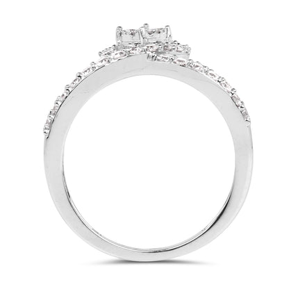 0.54 Carat Genuine White Diamond 14K White Gold Ring (G-H Color, SI1-SI2 Clarity) Bids.com