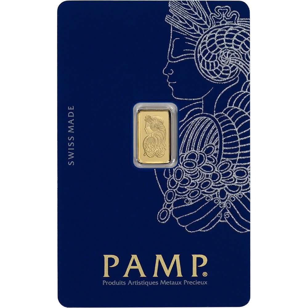 1 Gram Gold Bar PAMP Suisse Fortuna 999.9 Fine in Sealed Assay DailySale