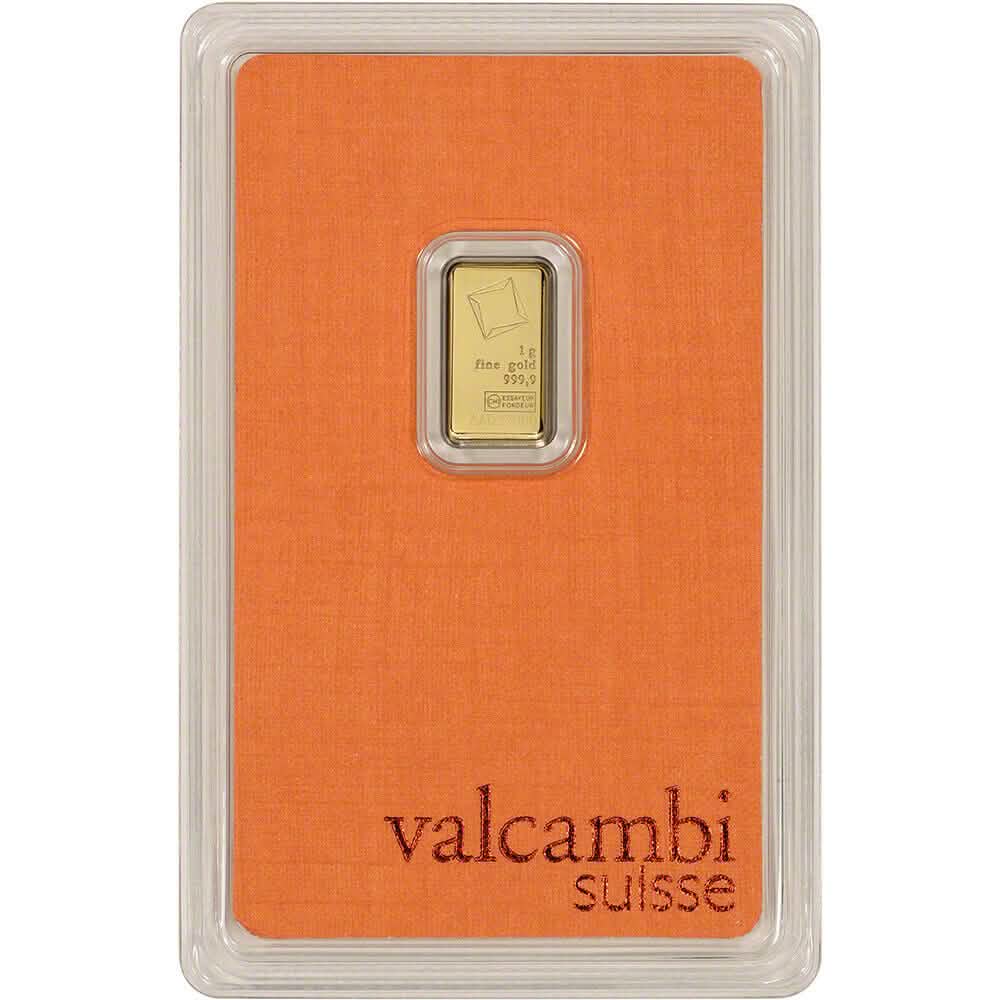 1 Gram Gold Bar - Valcambi Suisse - 999.9 Fine in Sealed Assay DailySale