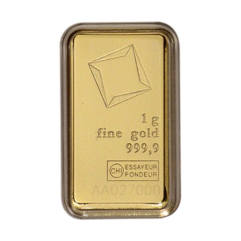 1 Gram Gold Bar - Valcambi Suisse - 999.9 Fine in Sealed Assay DailySale
