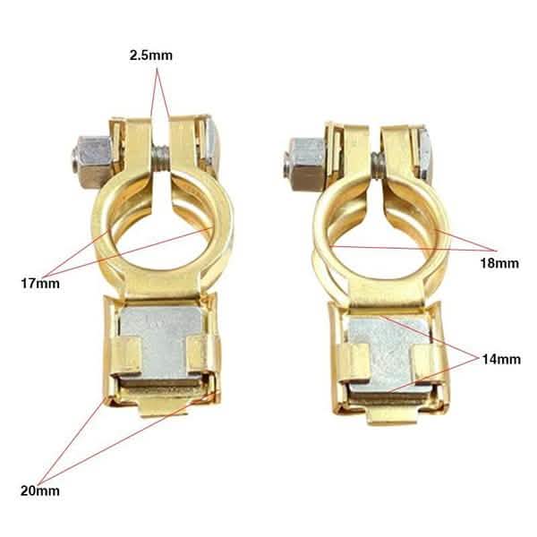 1-Pair: Adjustable Battery Terminal Clamp Clips DailySale