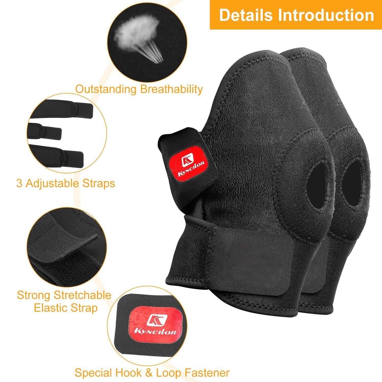 1-Pair: Adjustable Knee Support Compression DailySale