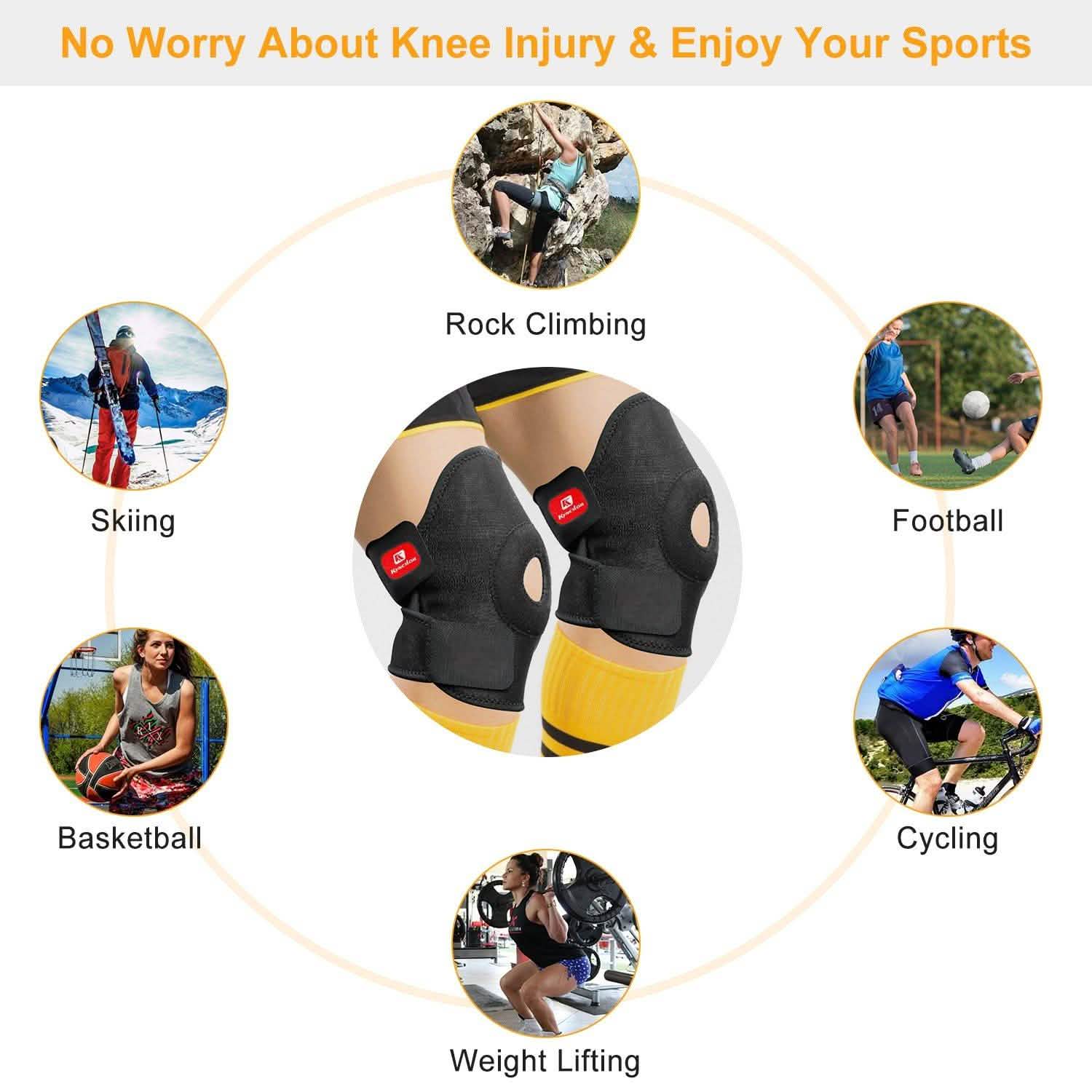 1-Pair: Adjustable Knee Support Compression DailySale