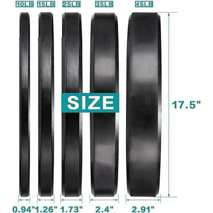 1-Pair: Bumper Plates 2-Inch Bumpers Olympic Weight Plate DailySale