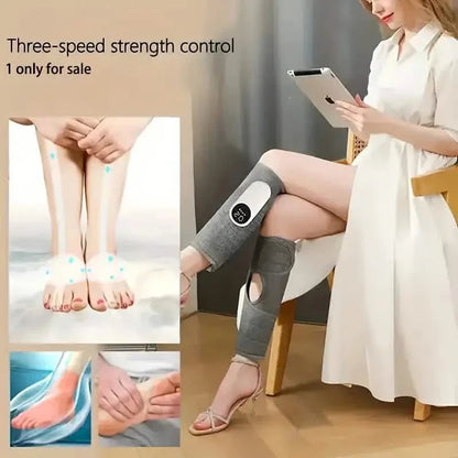 Rechargeable Air Compression Leg Calves Muscle Massager with 3 Intensity Levels and 3 Heat Settings DailySale
