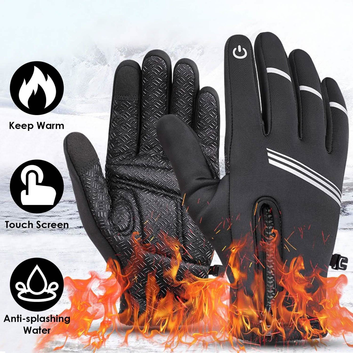 1-Pair: Winter Touchscreen Thermal Gloves DailySale