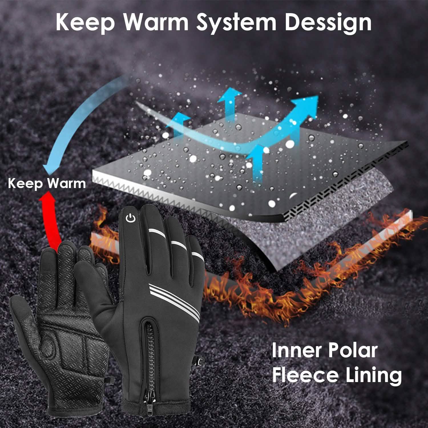 1-Pair: Winter Touchscreen Thermal Gloves DailySale