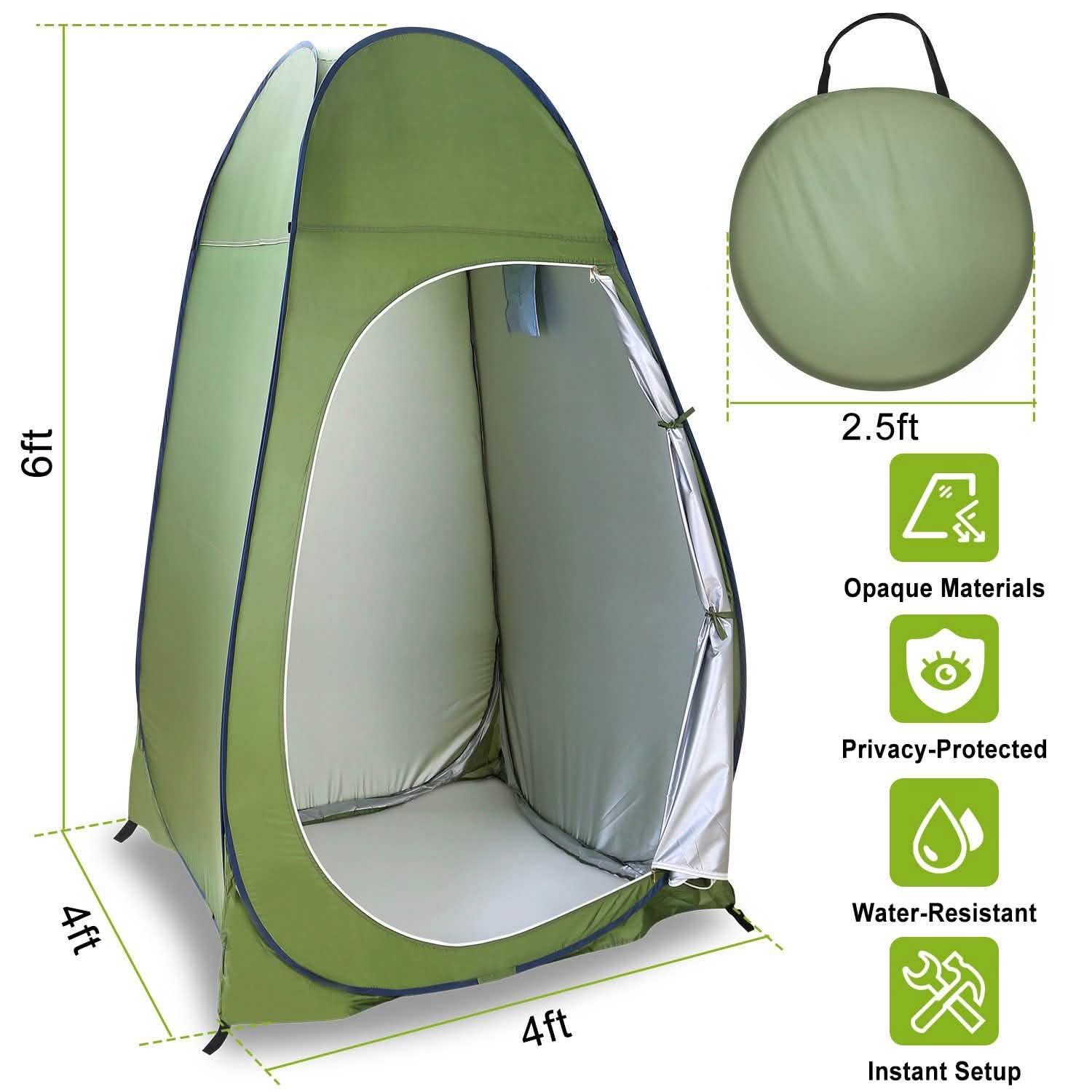Outdoor Pop Up Toilet Tent DailySale