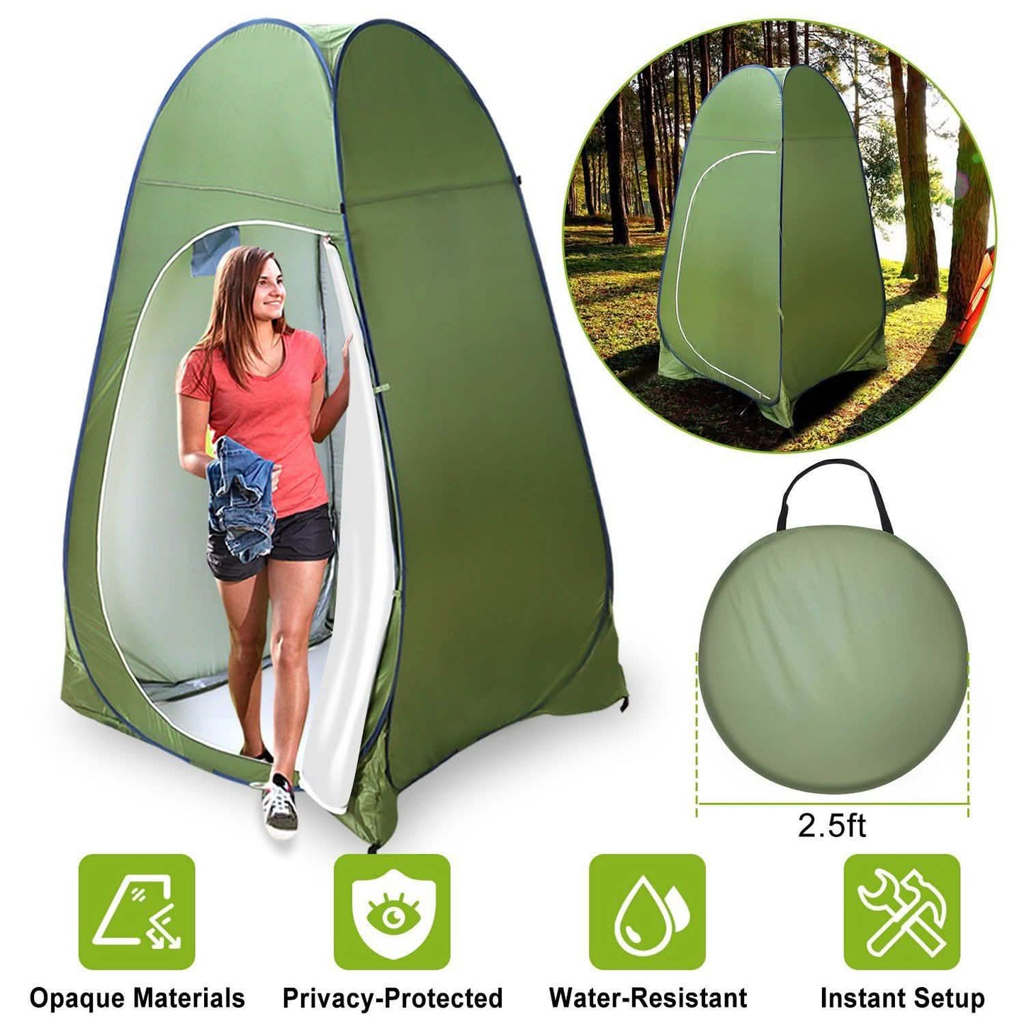 Outdoor Pop Up Toilet Tent DailySale