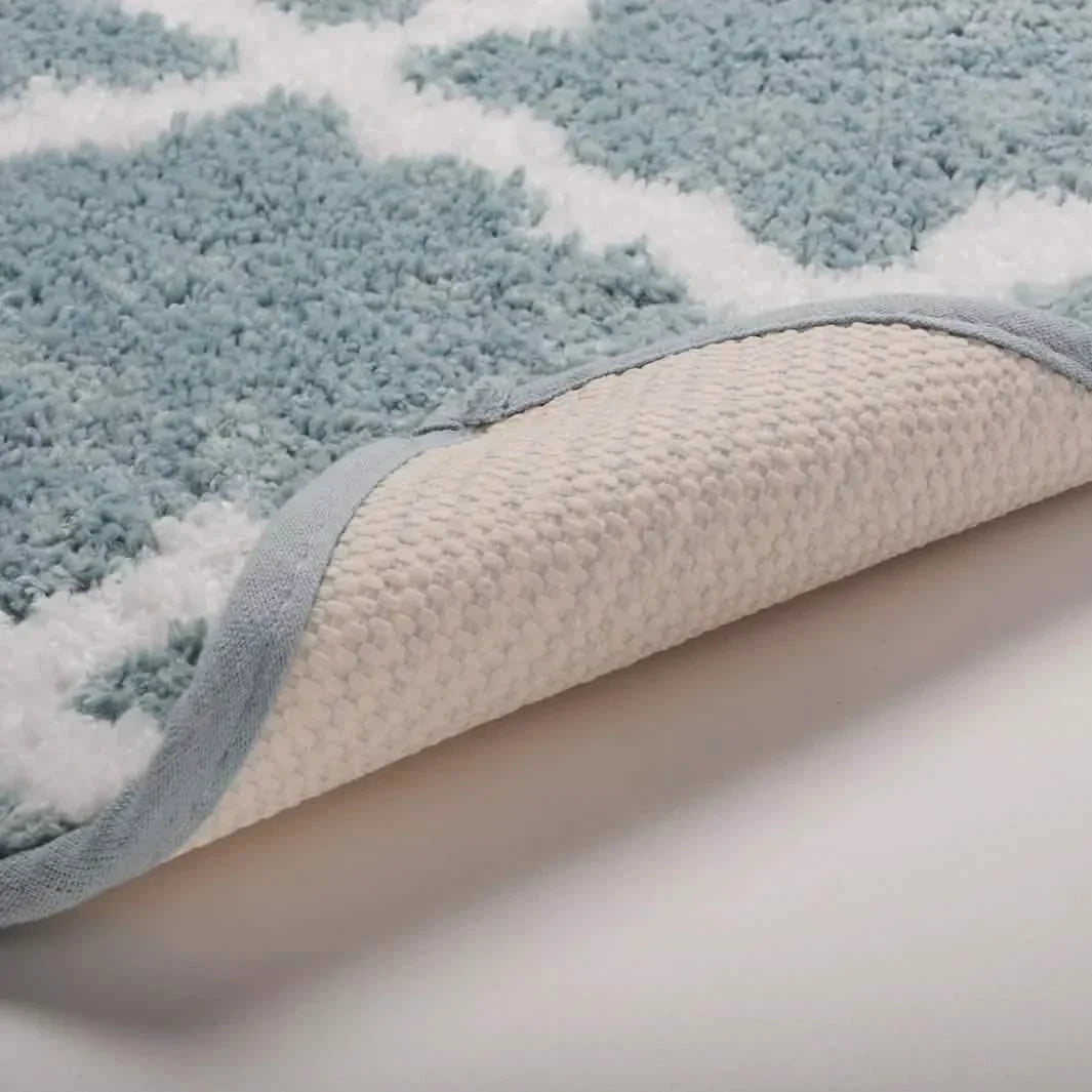 Bibb Home 1-2 Pack Trellis Micro Shag Bath Rugs 20"x 32" DailySale