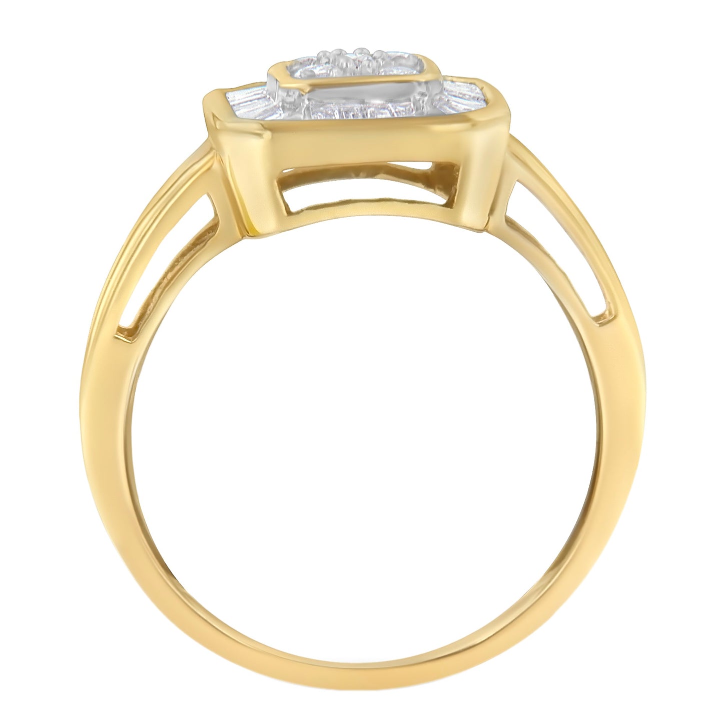 10K Yellow Gold Diamond Cocktail Ring (1/2 Cttw, I-J Color, SI2-I1 Clarity) - Size 6 Bids.com
