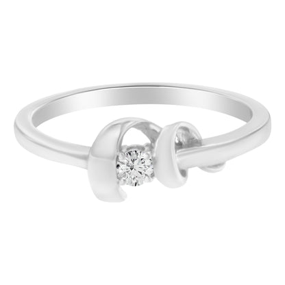 10K White Gold Diamond Promise Ring (1/10 Cttw, H-I Color, SI2-I1 Clarity) - Size 6 Bids.com