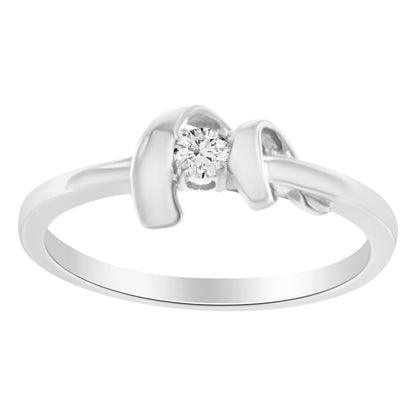 10K White Gold Diamond Promise Ring (1/10 Cttw, H-I Color, SI2-I1 Clarity) - Size 6 Bids.com