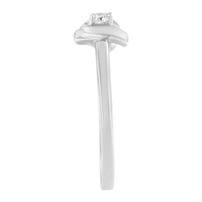 10K White Gold Diamond Promise Ring (1/10 Cttw, H-I Color, SI2-I1 Clarity) - Size 6 Bids.com