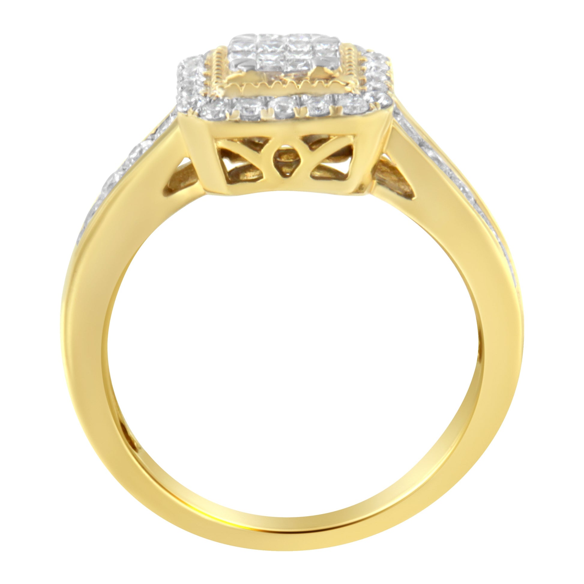10KT Yellow Gold Diamond Cocktail Ring (5/8 cttw, H-I Color, SI2-I1 Clarity) Bids.com