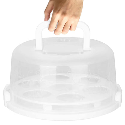 10" Cake Storage Container with Handle Plastic Cake Box DailySale