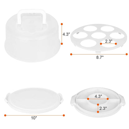 10" Cake Storage Container with Handle Plastic Cake Box DailySale