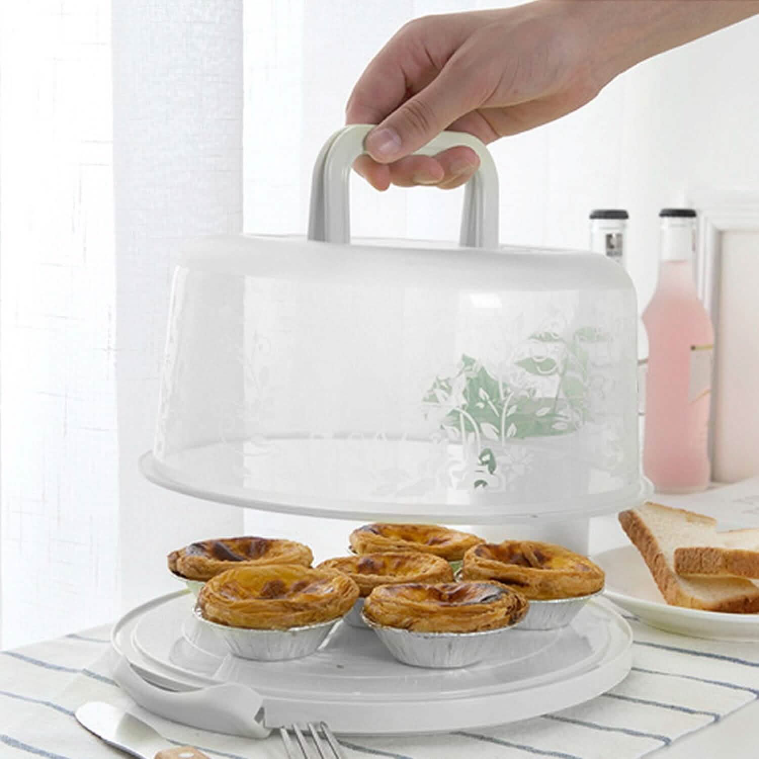 10" Cake Storage Container with Handle Plastic Cake Box DailySale