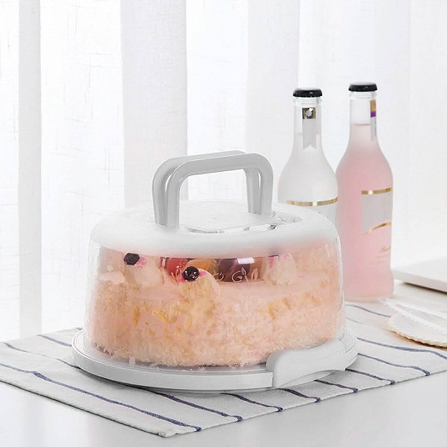 10" Cake Storage Container with Handle Plastic Cake Box DailySale