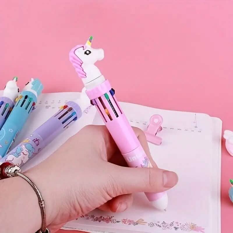 10 Color Ballpoint Pen Kawaii Stationery Cute Pen DailySale