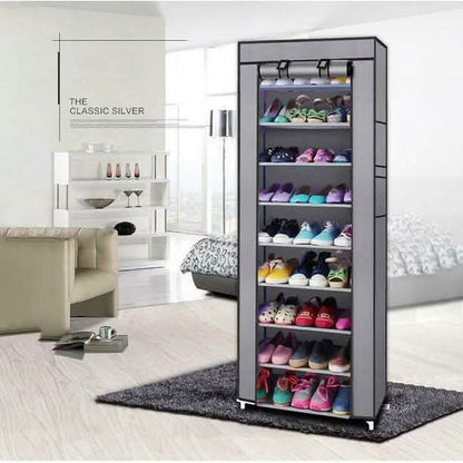 10-Layer 9 Grid Shoe Rack Shelf Storage Closet Organizer DailySale