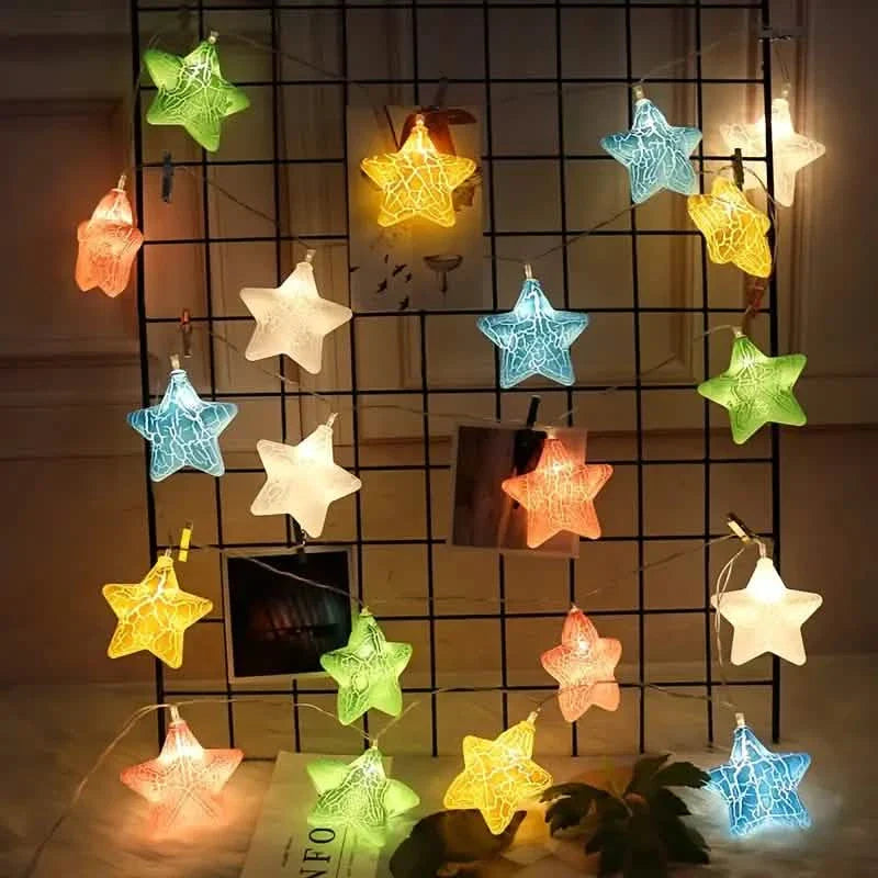 10-Light Crack Star String Lights DailySale