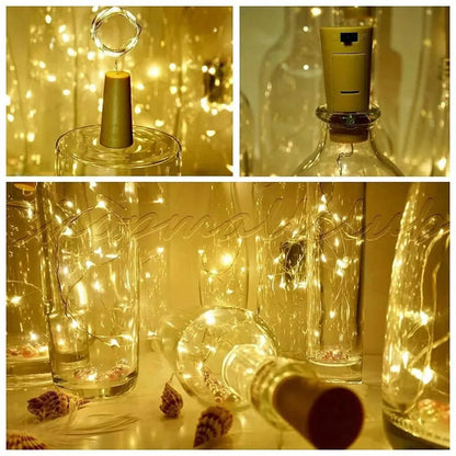 10-Pack: 20LEDs Wine Bottle Light Cork Shaped String Fairy Wire Night Light DailySale