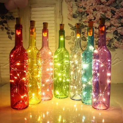 10-Pack: 20LEDs Wine Bottle Light Cork Shaped String Fairy Wire Night Light DailySale