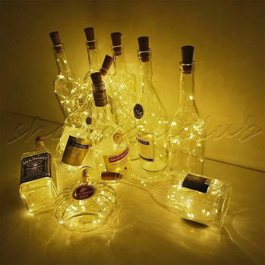 10-Pack: 20LEDs Wine Bottle Light Cork Shaped String Fairy Wire Night Light DailySale