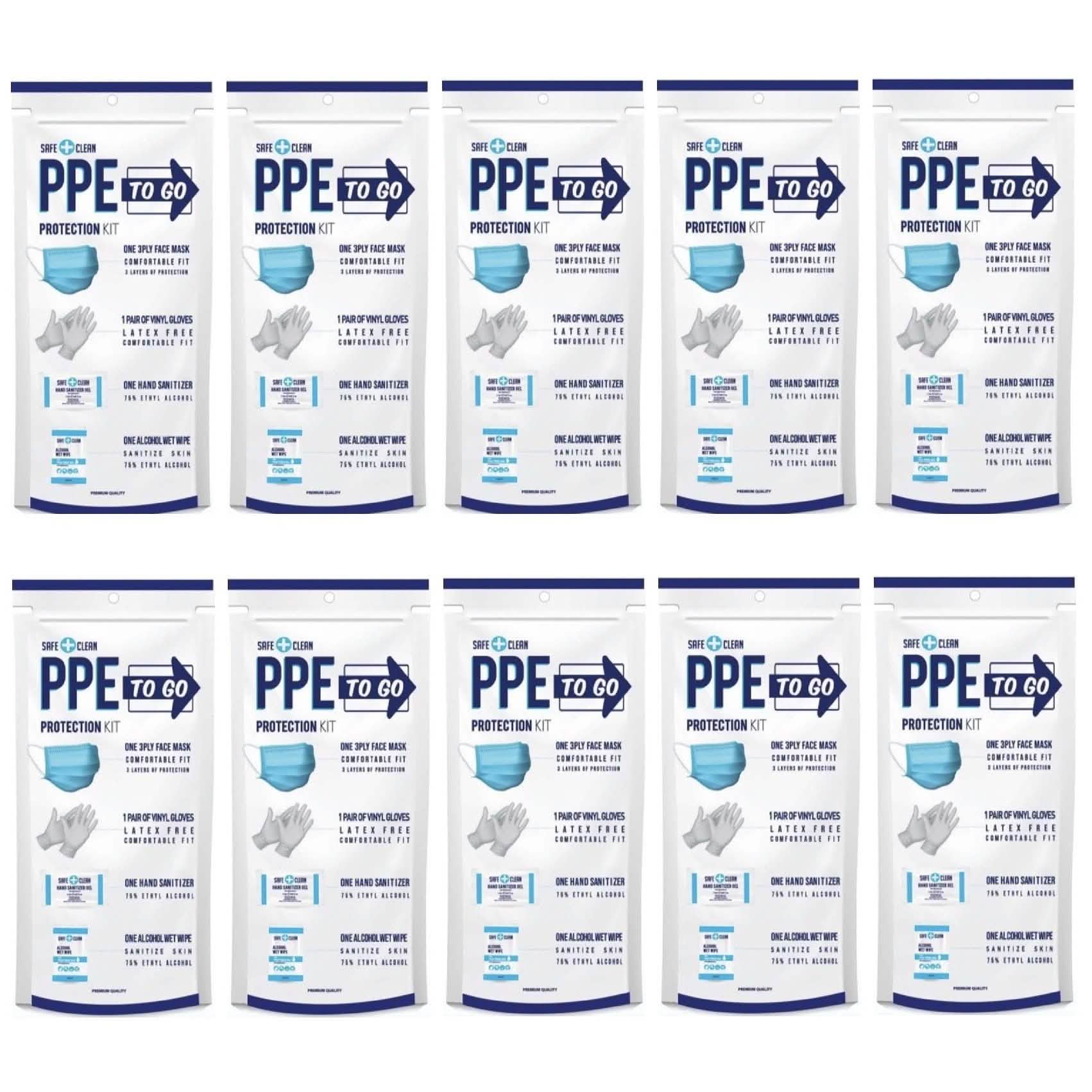 10-Pack: All-In-One Personal Protection Kit To Go DailySale