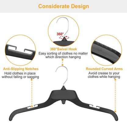 10-Pack: Clothes Hanger Non-Slip Notched Space-Saving DailySale
