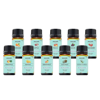 10-Pack: Fruity Fragrance Premium Aromatherapy Diffuser Oils Set For Candle & Soap Making DailySale