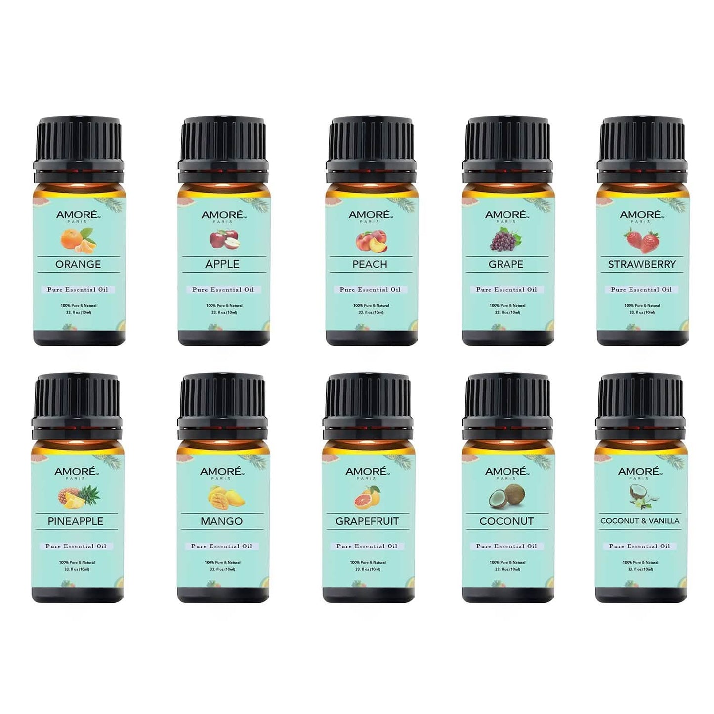 10-Pack: Fruity Fragrance Premium Aromatherapy Diffuser Oils Set For Candle & Soap Making DailySale