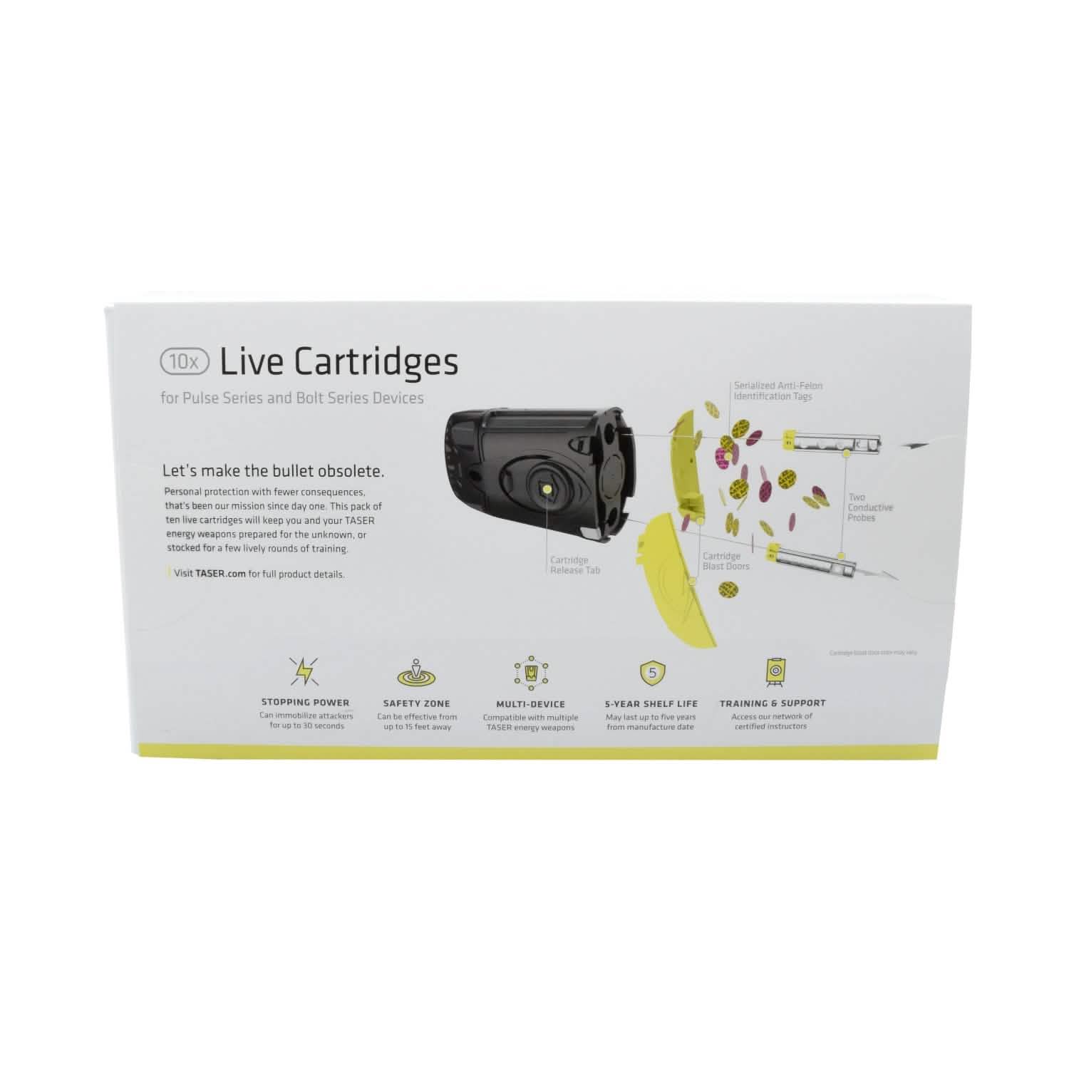 10-Pack: Live Cartridges for TASER C2/Bolt/Pulse/Pulse+ DailySale