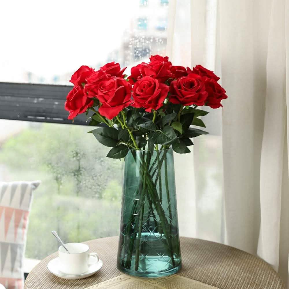 10-Pack: Nubry Artificial Silk Rose Flower Bouquet DailySale