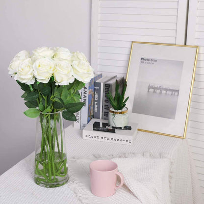 10-Pack: Nubry Artificial Silk Rose Flower Bouquet DailySale