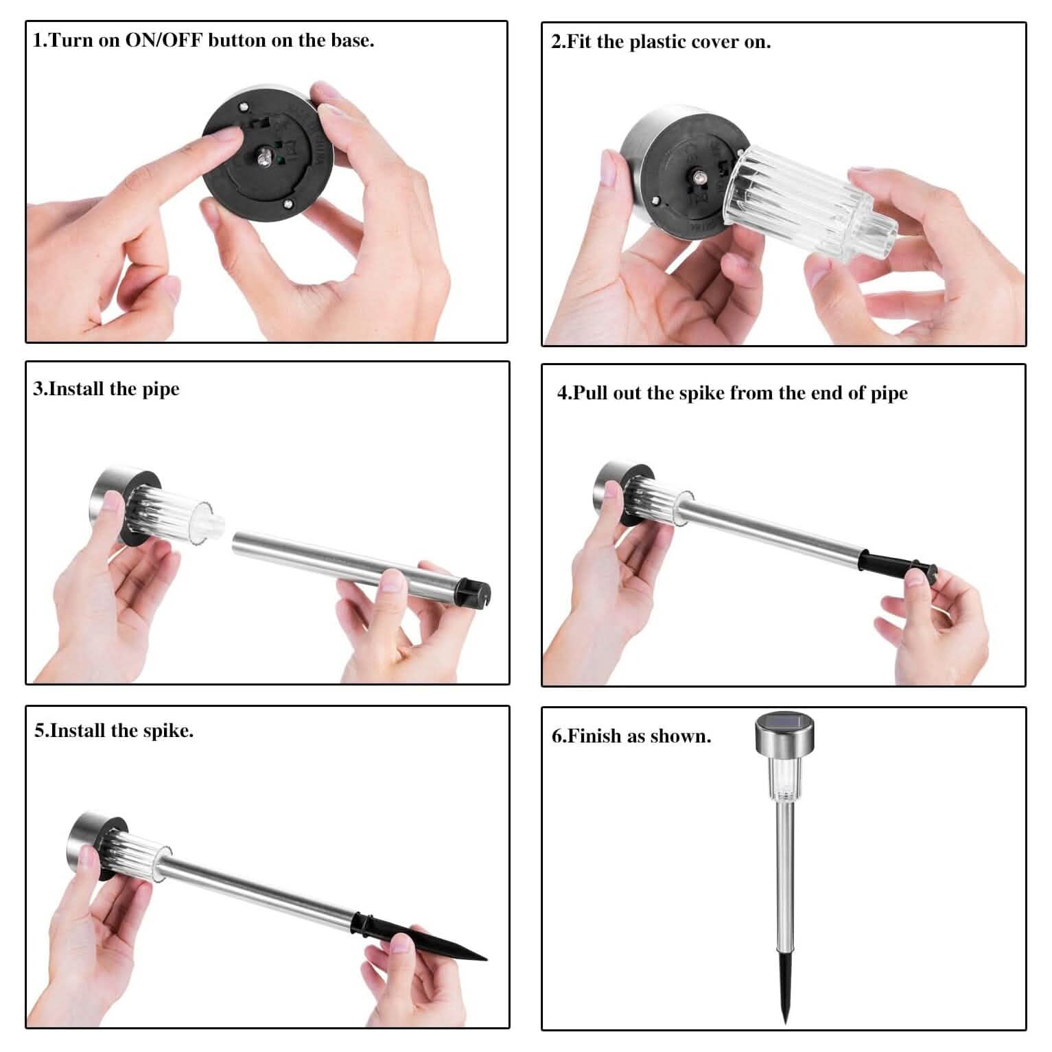 10-Pack: Outdoor Solar Landscape Lawn Light DailySale