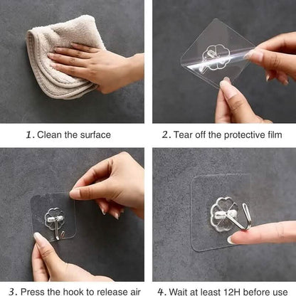 10-Pack: Self-Adhesive Wall Hooks DailySale