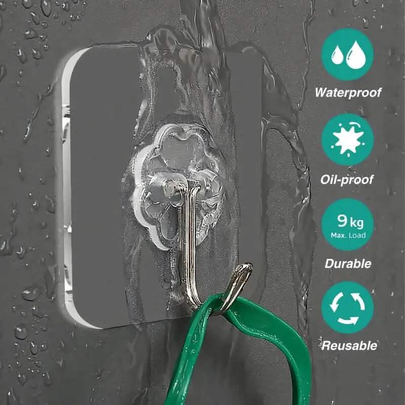 10-Pack: Self-Adhesive Wall Hooks DailySale