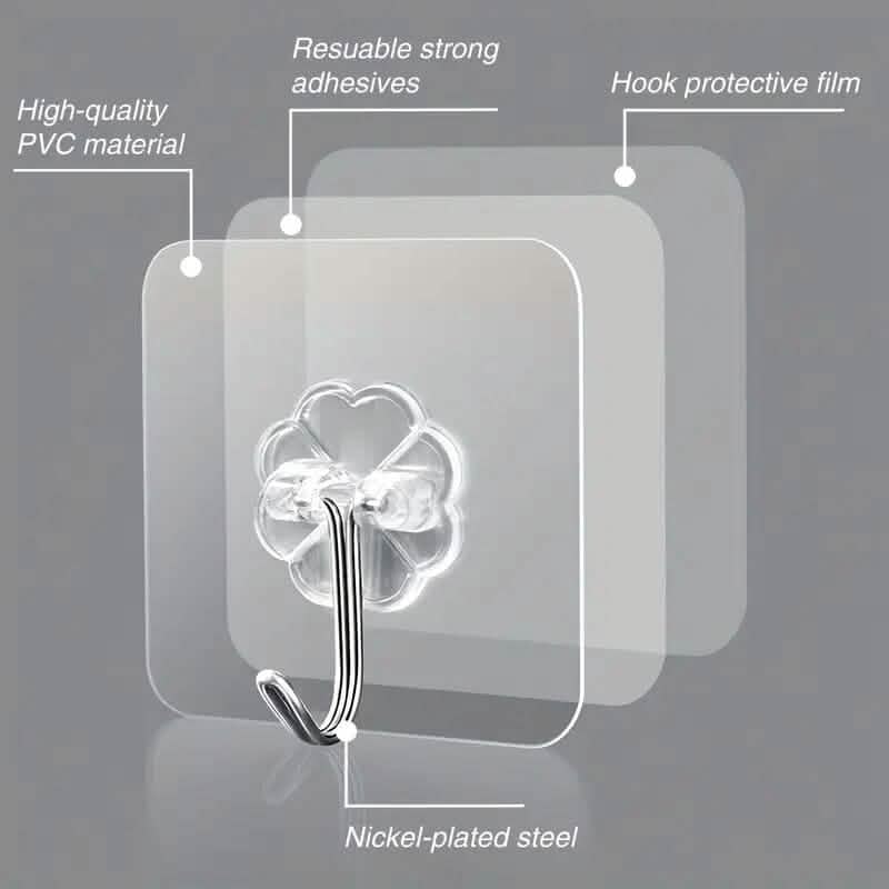 10-Pack: Self-Adhesive Wall Hooks DailySale