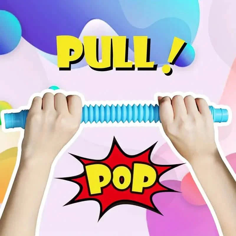 10-Pack: Sensory Pop Plastic Fidget Tubes Toy Set DailySale