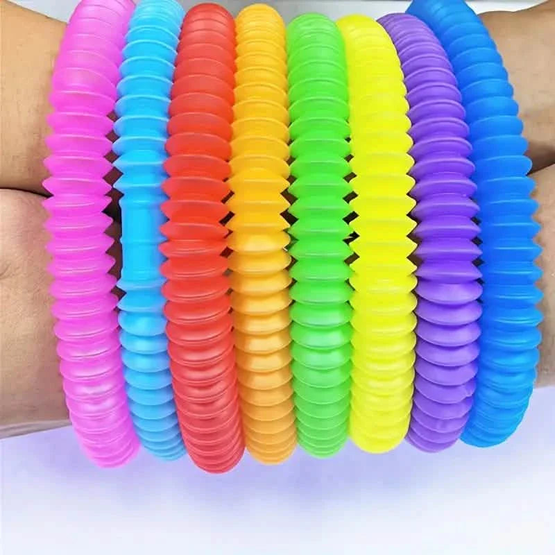 10-Pack: Sensory Pop Plastic Fidget Tubes Toy Set DailySale