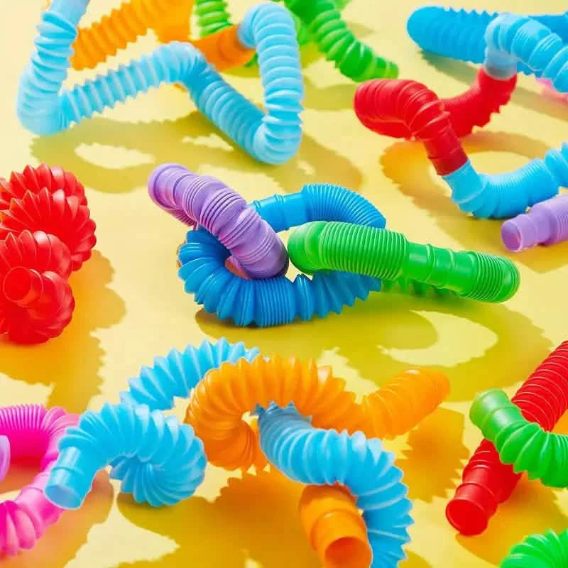 10-Pack: Sensory Pop Plastic Fidget Tubes Toy Set DailySale