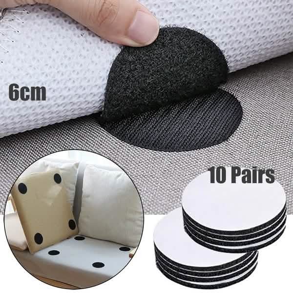 10-Pairs: Anti Curling Carpet Tape Rug Gripper Velcro DailySale