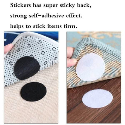 10-Pairs: Anti Curling Carpet Tape Rug Gripper Velcro DailySale