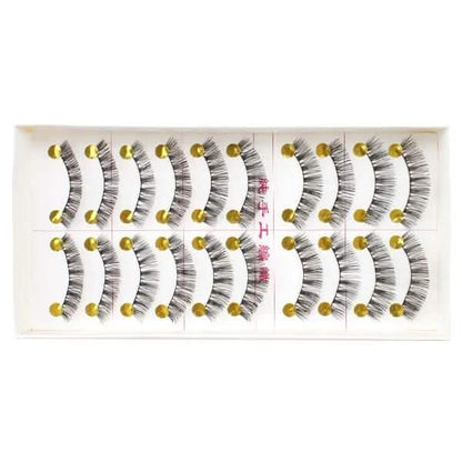10-Pairs: Makeup Handmade Natural Fashion Long False Eyelashes DailySale