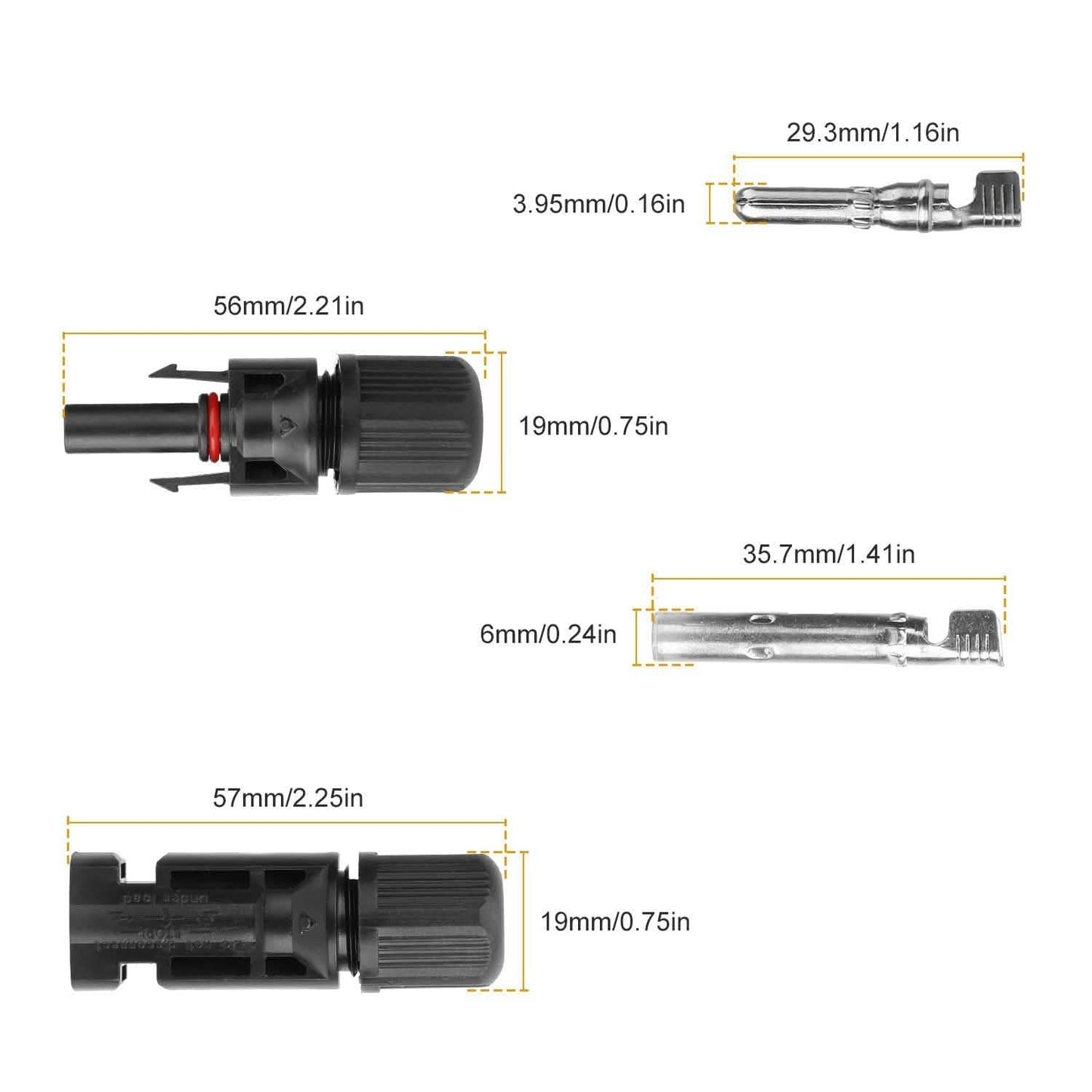 10-Pairs: Solar Panel Connectors DailySale
